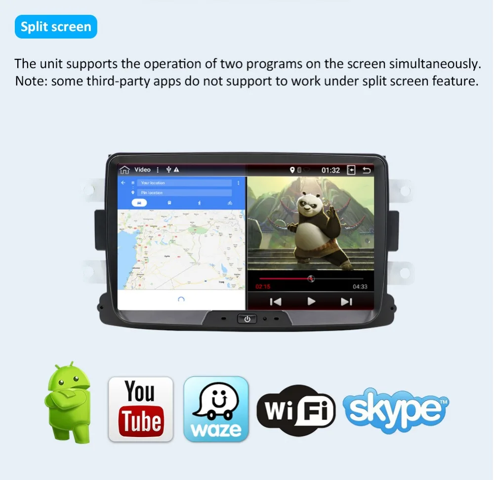 Flash Deal 1 din  8" Android 9.0 Octa core Car dvd Stereo For Renault Dacia Duster Sandero Auto Radio GPS Glonass Navigation car multimedia 14