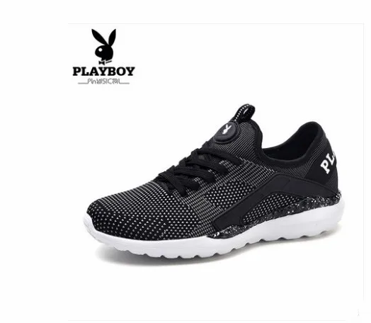 

Playboy autumn men's shoes sneakers Korean shoes men's youth flying woven running shoes mesh shoes