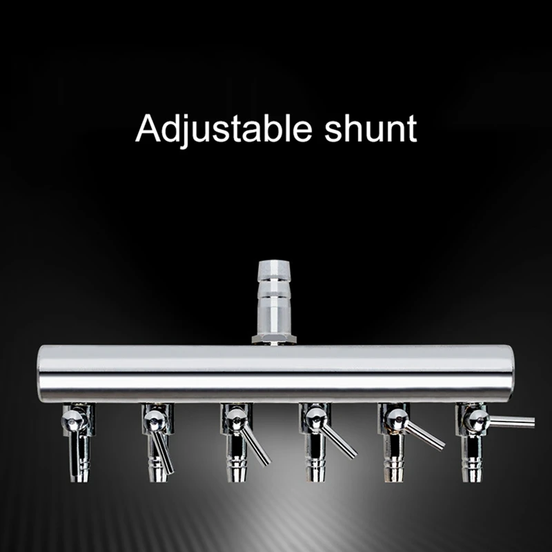 

Stainless Steel Adjustable Fish Tank Oxygen Tube Dispenser Aeration Pump Oxygen Gasvolume Control Air Flow Splitter 2/4/6/8/10 H