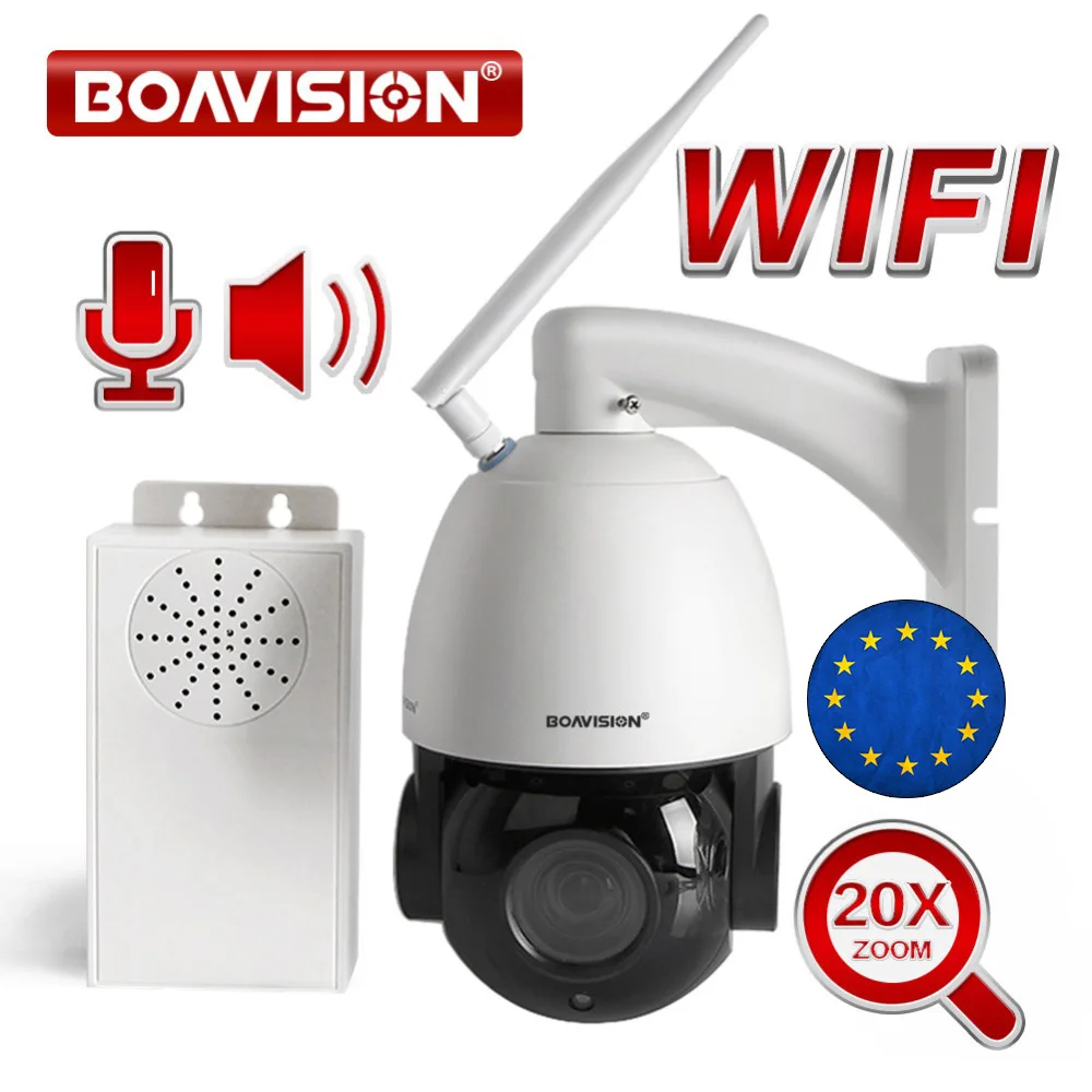 Goedkoop 20X Optische Zoom 1080 P Draadloze PTZ Dome IP Camera WIFI Outdoor Cctv Videocamera Audio Talk Speaker 80 m Night Vision