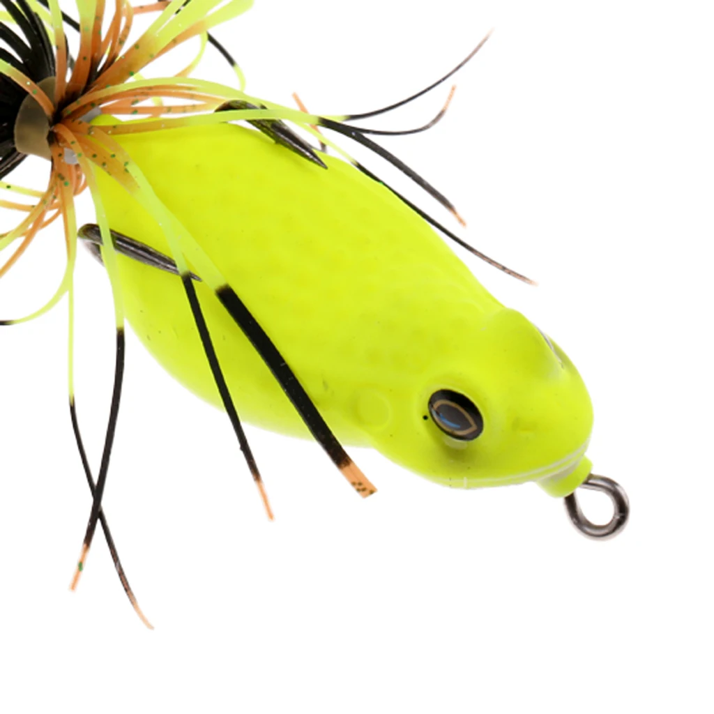 3D Frog Soft Fishing Lure Bait Floating Crankbaits Bass Pike Perch Catfish Snakehead Topwater Hollow Body Artificial Lures