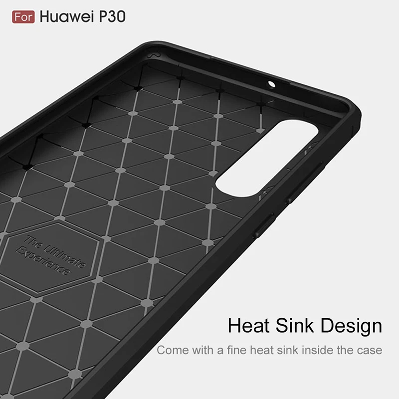Зазор чехол для huawei P30 Pro P20 Lite из углеродного волокна противоударный Бампер