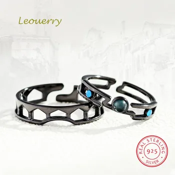 

Leouerry *Love In Venice* 925 Sterling Silver Couple Ring Romantic Venice City Pattern Opening Rings for Lovers Jewelry Gift