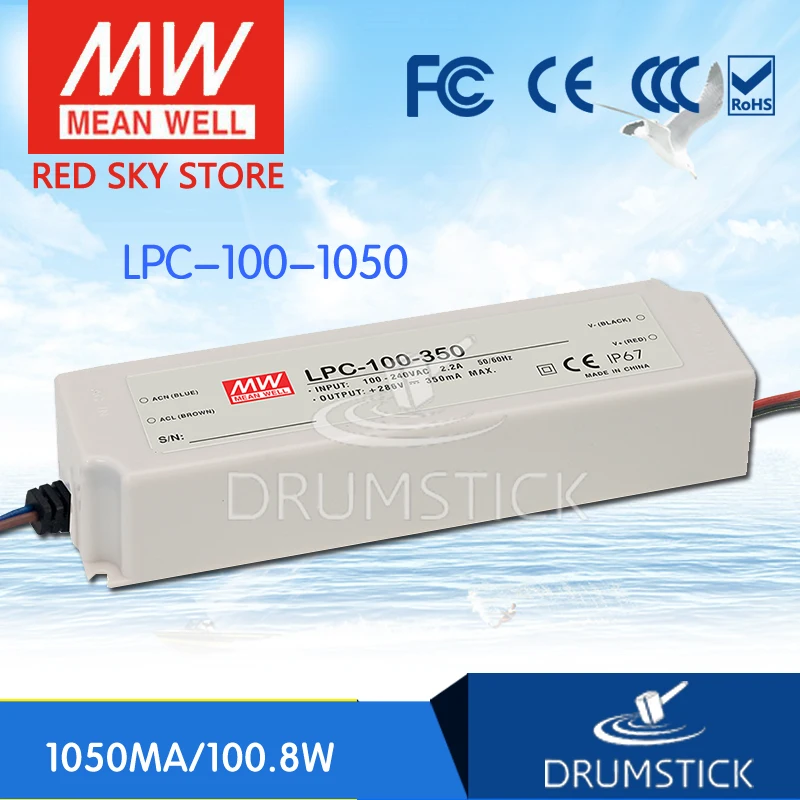 

MEAN WELL LPC-100-1050 96V 1050mA meanwell LPC-100 96V 100.8W Single Output LED Switching Power Supply