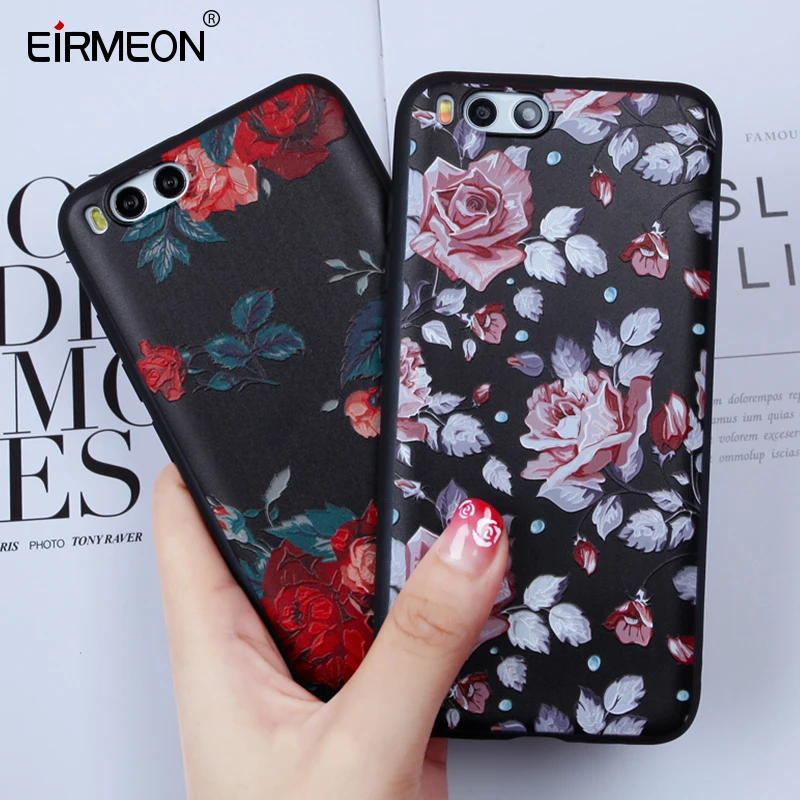 Чехол EIRMEON для Xiaomi Mi6X 5X Redmi 6 4X 5A Note 4 5 Pro 3D рельефный силиконовый матовый Роскошный