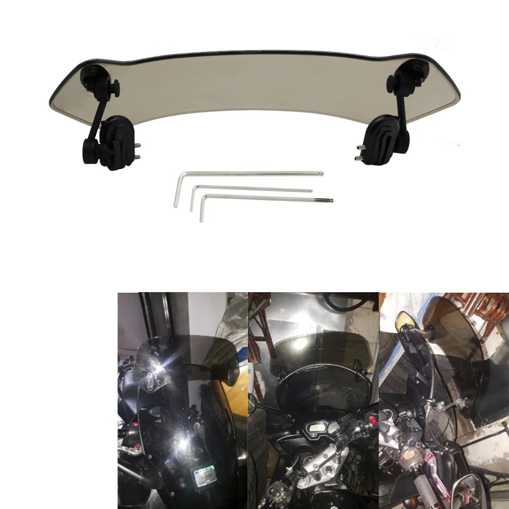 Универсальный мотоцикл лобовое стекло Risen Регулируемый ветер экран спойлер воздушный дефлектор для Honda BMW Yamaha Kawasaki Suzuki