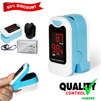 

FingerTip Pulse Oximeter Blood Oxygen Sensor SpO2 Monitor Heart Rate,Care heathy,Pouch,Lanyard CMS50M