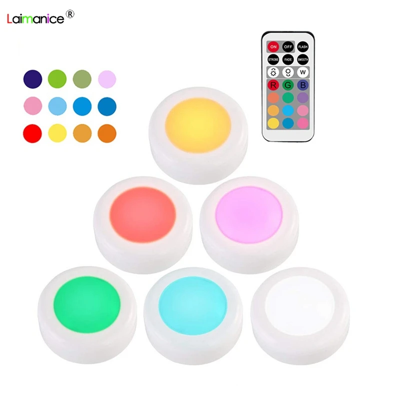 

Wireless Remote Control RGBW 12 Colors Dimmable Touch Sensor led Under Cabinet Light For Close Wardrobe Stair Hallway Night lamp
