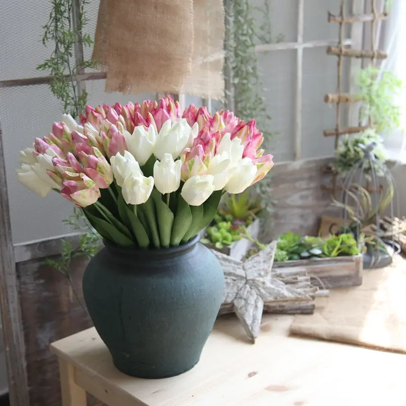 

53.5cm Artificial Flower 3D Lily Fake Flowers Wedding Bridal Bouquet Garden Party Decoration Home Background Flower Wall Decor