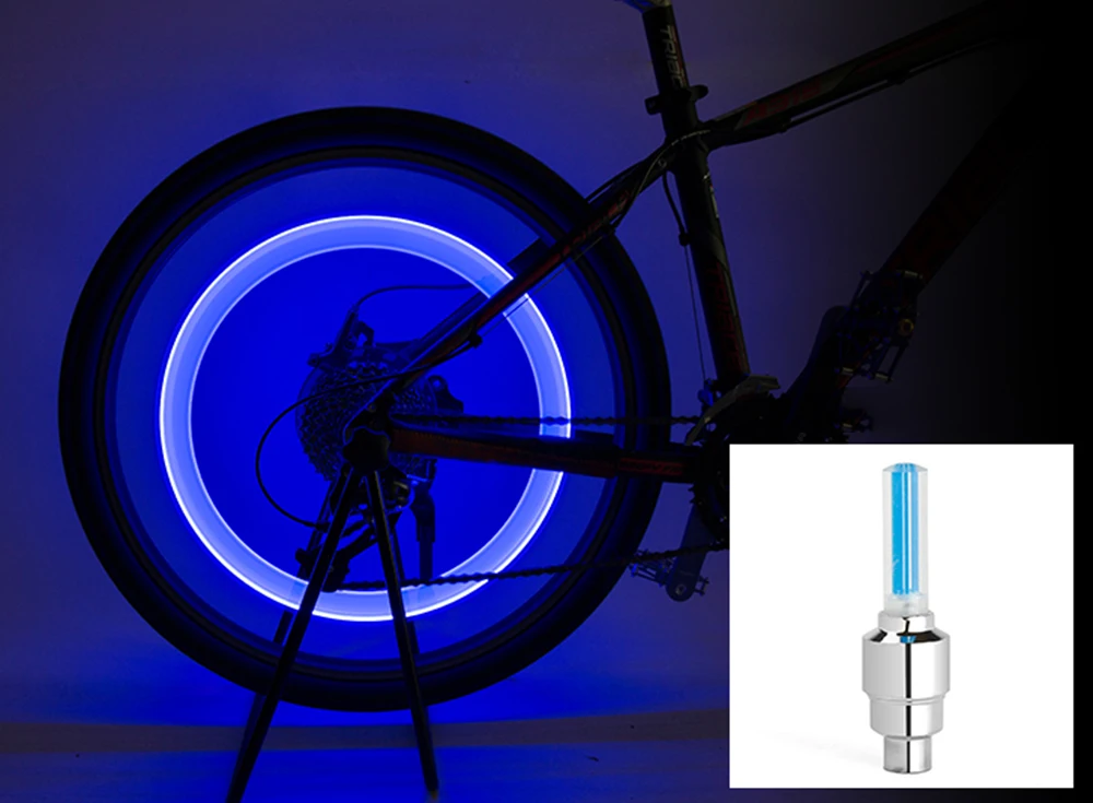 Excellent Waterproof LED Bicycle Light Tire Valve Bike Light Riding Sport Spoke Safety Warning Light Outdoor Wheel Light bike Accessories 5