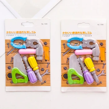 

5pc/set Creative tool eraser Hammer pliers screwdriver repair tool rubber eraser stationery school supplies papelaria kids gifts
