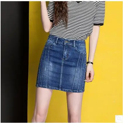 

2019 Brand New S/3Xl Female Denim Skirts Casual Plus Size Slim Summer Style Cowboy Mini Skirt Vintage Women Jeans Skirts K279