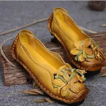 2017 Топ Мода Slip-On натуральной резины цветочный Мокасины CREEPERS обувь ручной работы новый осень народном Стиль Повседневная Обувь цветочный Zcw589