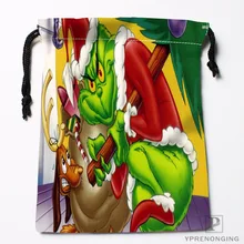Custom Christmas Grinch Drawstring Bags Printing Travel Storage Mini Pouch Swim Hiking Toy Bag Size 18x22cm#180412-11-65