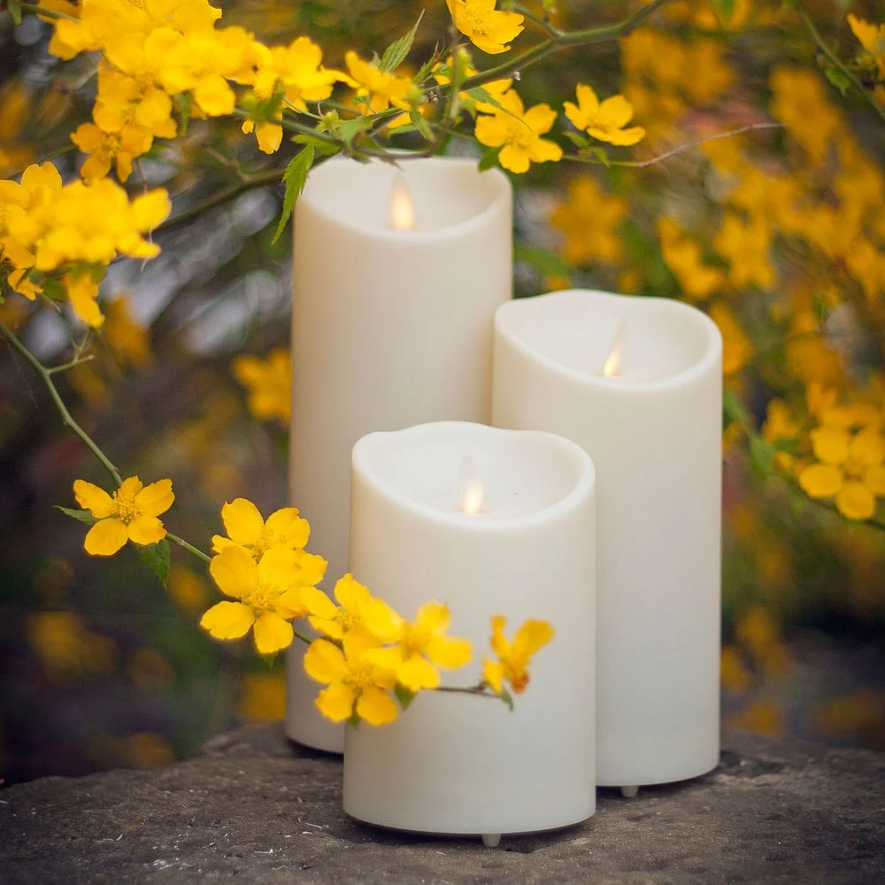 Luminara Indoor Outdoors Led Candle Flickering Flameless Waterproof Battery Operated Moving Wick