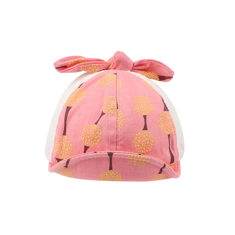 Fashion Flower Baby Girls Hat Mesh Summer Sun Cap Bowknot Cute Baby Hat For Girls Breathable Infant Boy Cap Baby Girls Clothing (3)