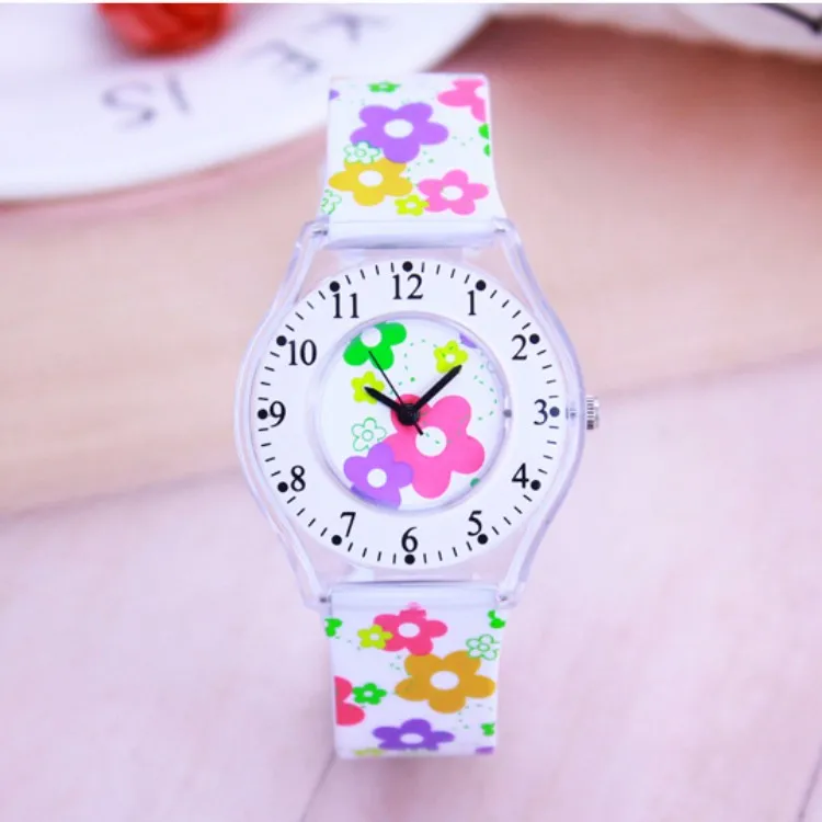 

2018 WILLIS New brand boys girls children sports fashion Watches ultra-thin soft strap women flowers stripe quartz Watches