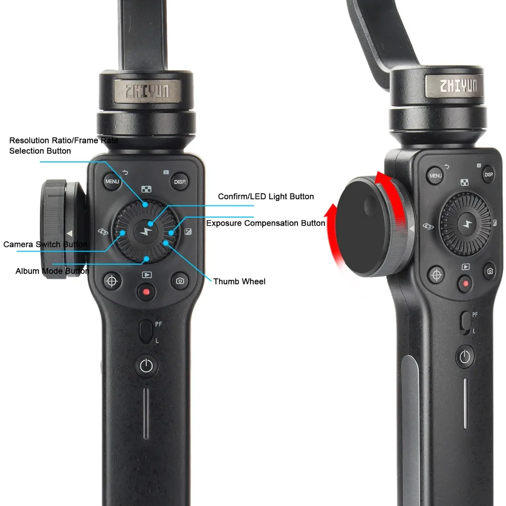 3 осевой Ручной Стабилизатор Zhiyun Smooth 4 для iPhone X 8 7 Plus Samsung S8 + S6 пластина Gopro Hero 5/4/3/3
