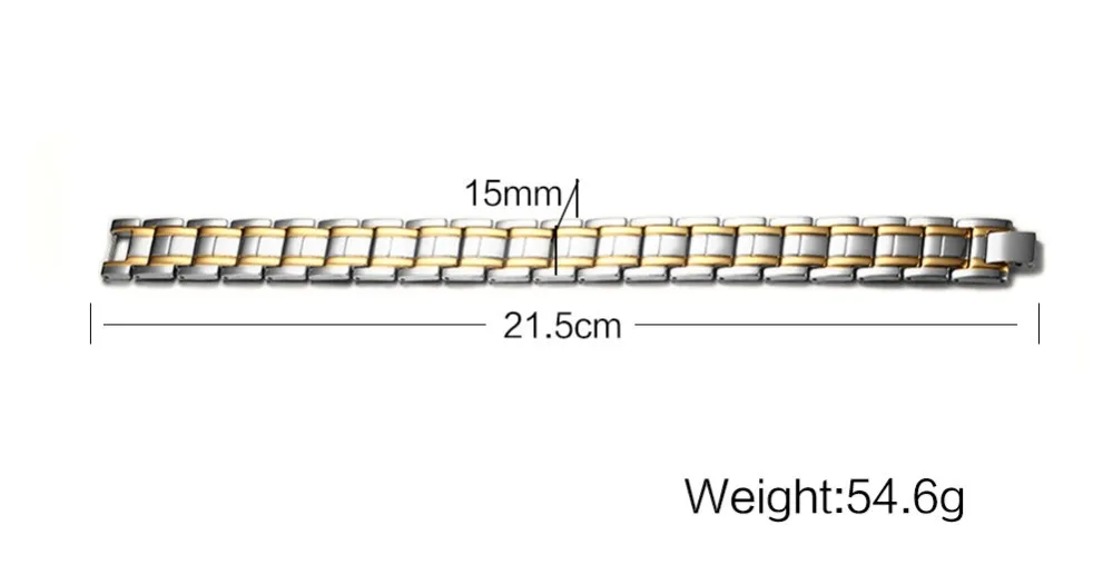 Био браслет энергии магнитный браслет здоровья Для мужчин здоровья Стиль покрытием золото Браслеты для Для мужчин Титан стальной браслет мужской
