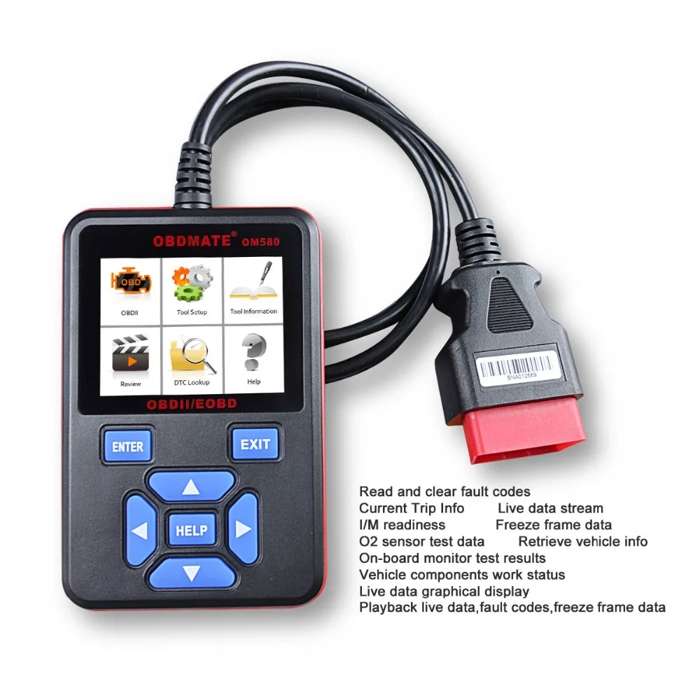 Автомобильный сканер Autophix OM580 OBD2 EOBD считыватель кодов двигателя|engine code reader|code