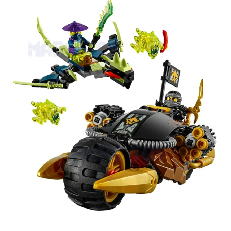 

The Ninjagoes Movie Blaster Bike Cole Cowler Blocks Action Figure Set Compatible LegoINGlys Gift For Kids Friends