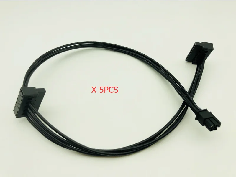 

5PCS 45CM MINI 4Pin to 2 SATA Power Cable Supply For Lenovo Motherboard Interface Small 4Pin to Dual SATA SSD Power Cable