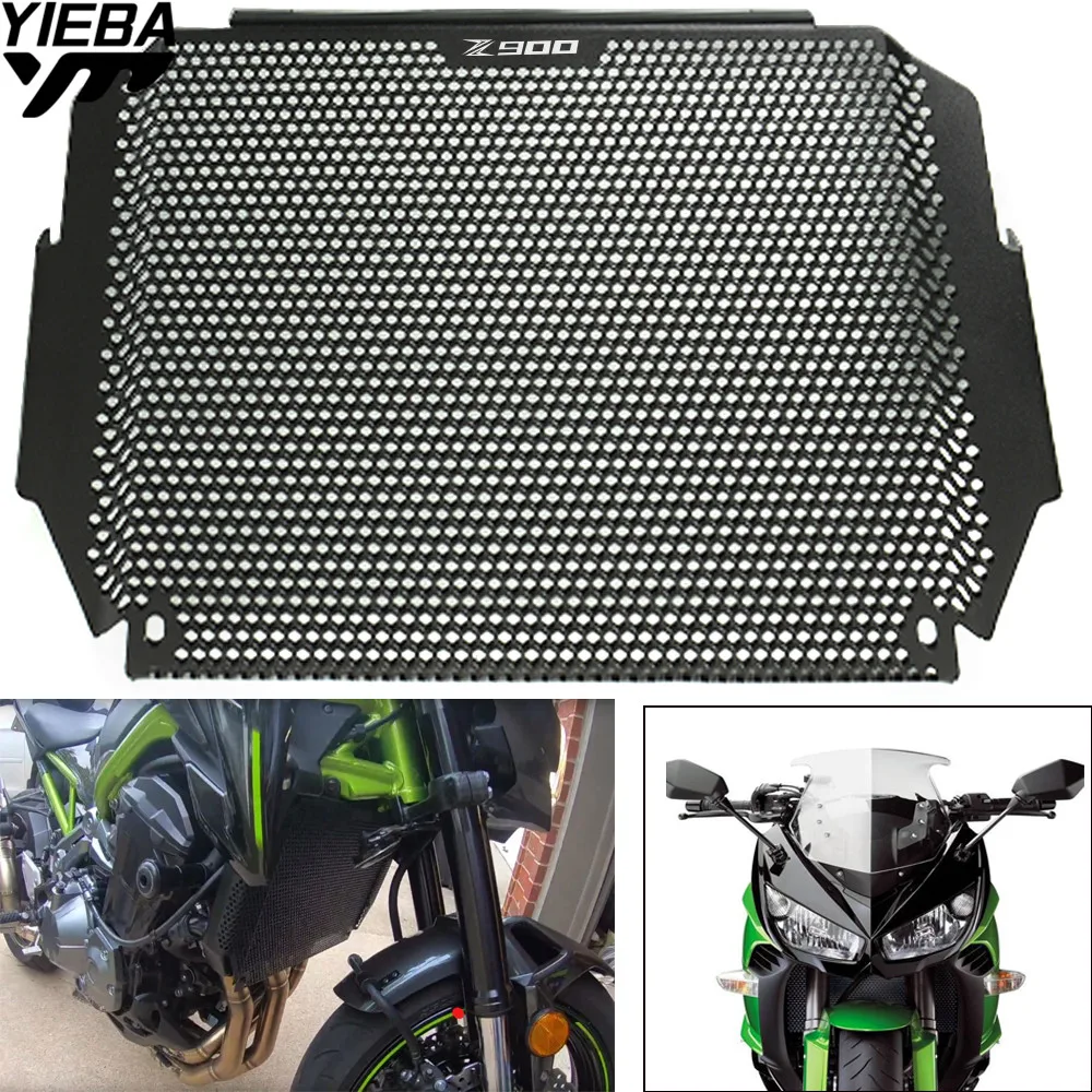 Motorcycle Accessories Stainless Steel Radiator Guard Protector Grille Grill Cover z900 LOGO For KAWASAKI Z900 Z 900 2017 2018