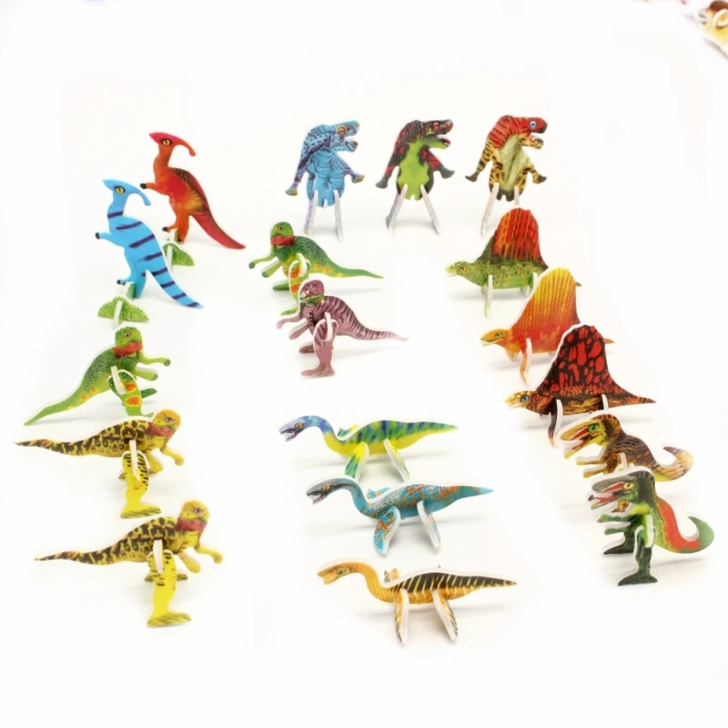 18pcs-set-Puzzles-of-various-dinosaur-Develop-intelligence-eva-puzzle_