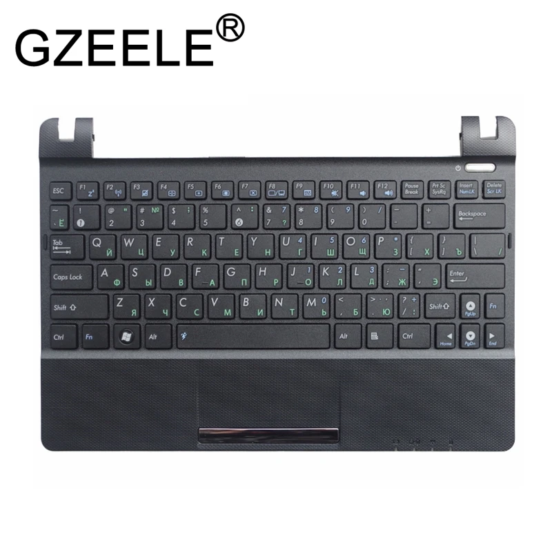 Goedkoop GZEELE RU VOOR ASUS Eee PC X101H X101CH X101 Laptop Toetsenbord Russisch met C shell palmrest cover bovenste case toetsenbord bezel ZWART
