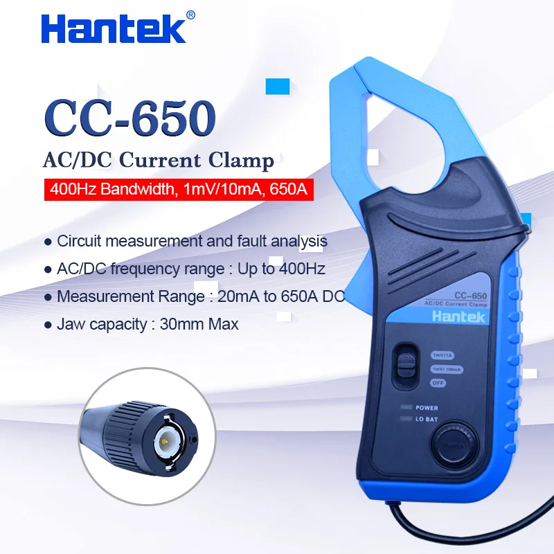Hantek oscilloscope Current Clamp CC 650 AC/DC oscilloscope current