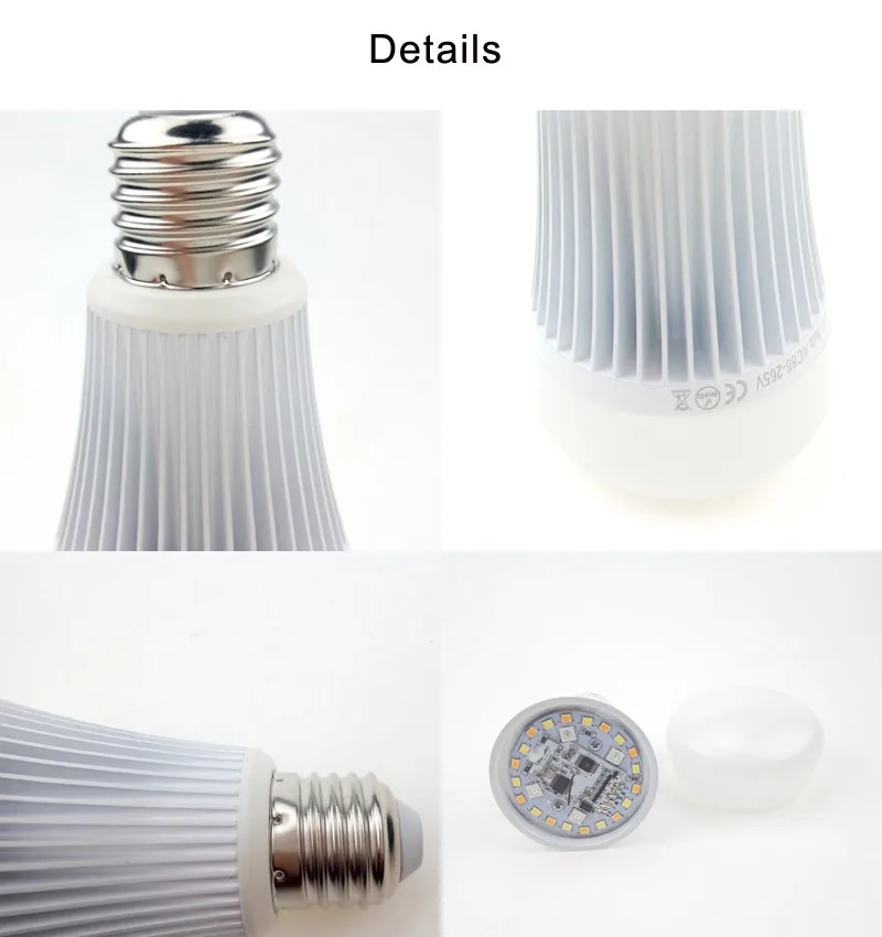 8W E27 Milight bulb details