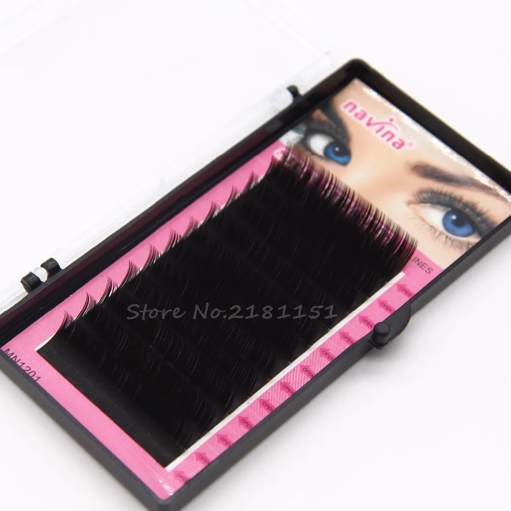 

NAVINA 8mm/10/mm/12mm/14mm C curl False Eyelash Wonderful Individual Thick Eye Lash Extensions Tool Women Natural Fake Eyelashes