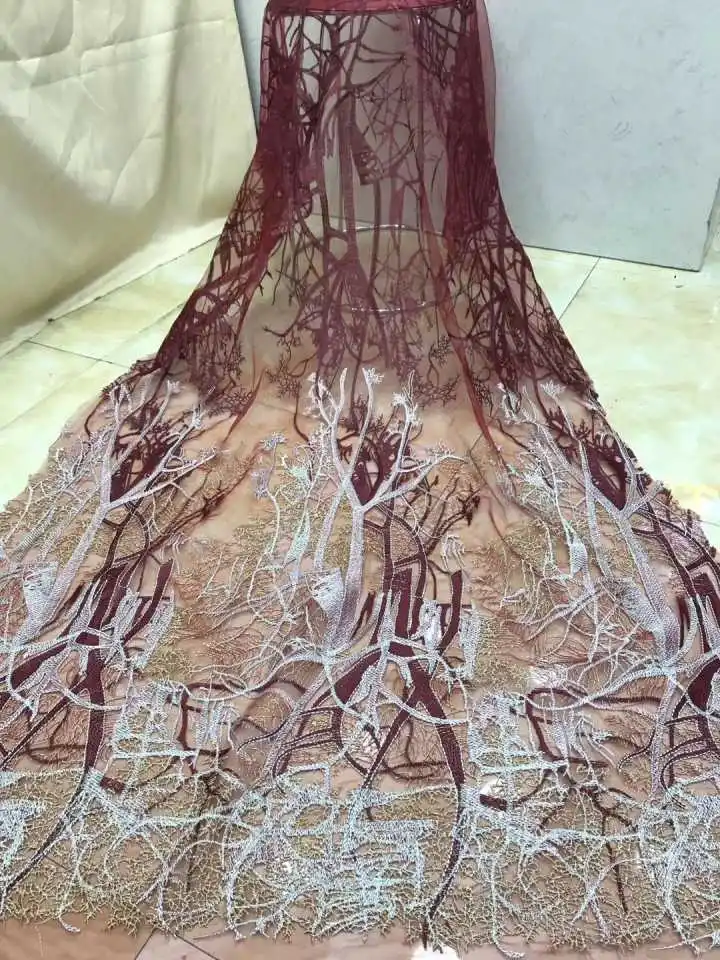 

Multicolor Style African Lace Fabric 2018 High Quality Lace Nigerian Lace Fabrics Embroidery Tulle French Lace For Women Dress