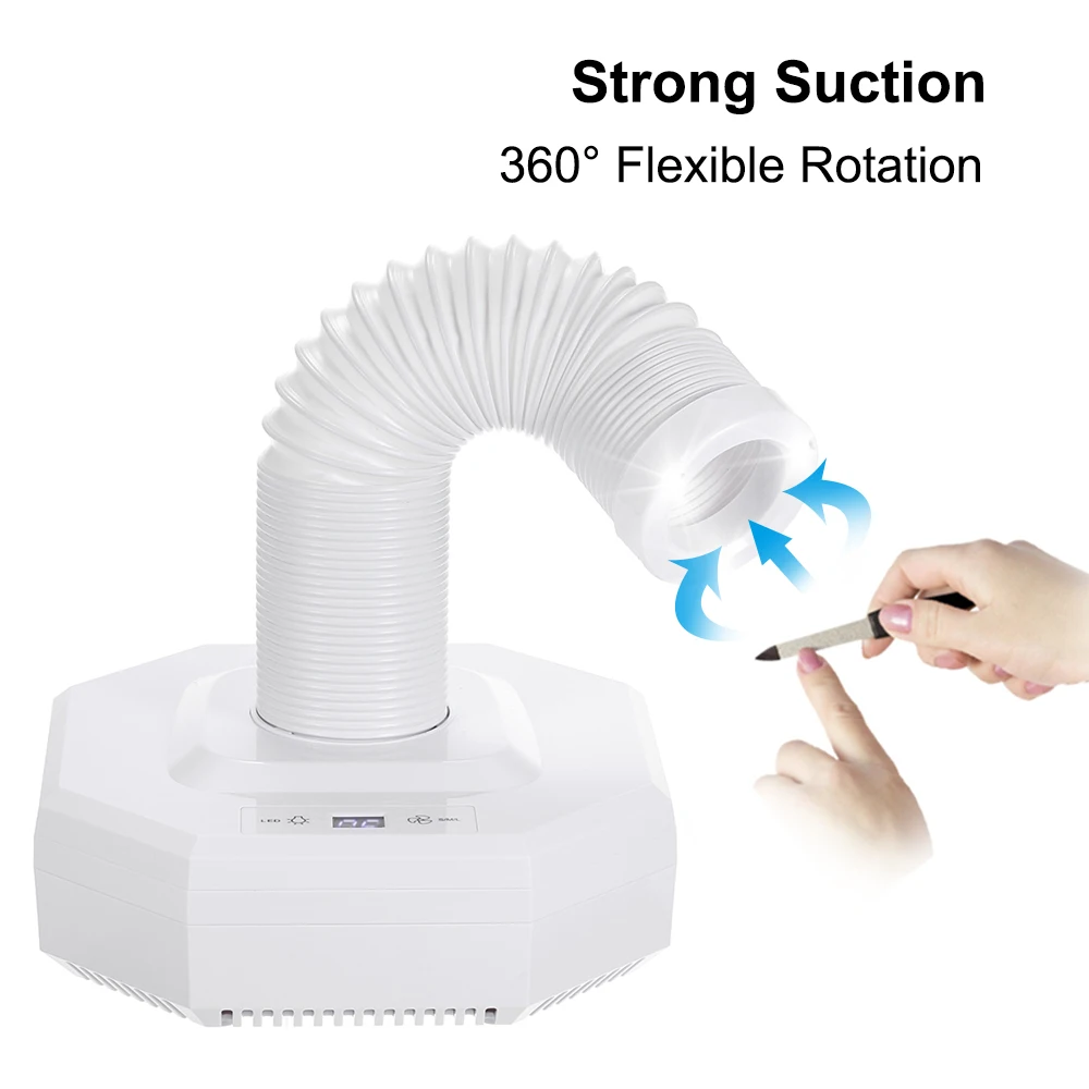

Nail Dust Collector 60W Manicure Powder Vacuum Cleaner Nail Art Salon Suction Dust Machine EU US Plug Nail Art Tools