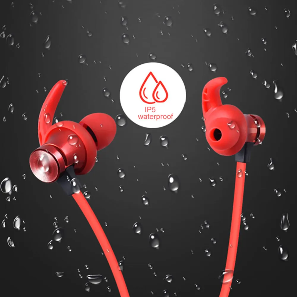 

Waterproof Bluetooth 5.0 Magnetic Sports Headphones With TF Card Slot Handsfree For Xiaomi iPhone Ear Hooks Headset Accessories