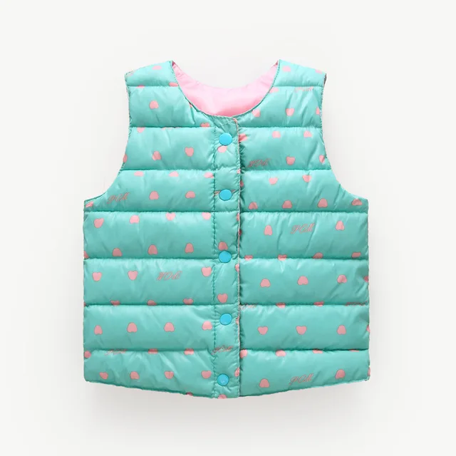 Baby girl vest Toddler girl winter clothes Kids tales Hearts print