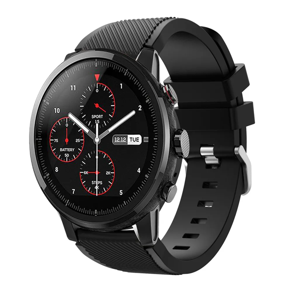 Для Amazfit Stratos 2 2s смарт-часы ремешок силиконовые полосы браслет ремень для Huami AMAZFIT GTR 47 мм Замена для samsung S3