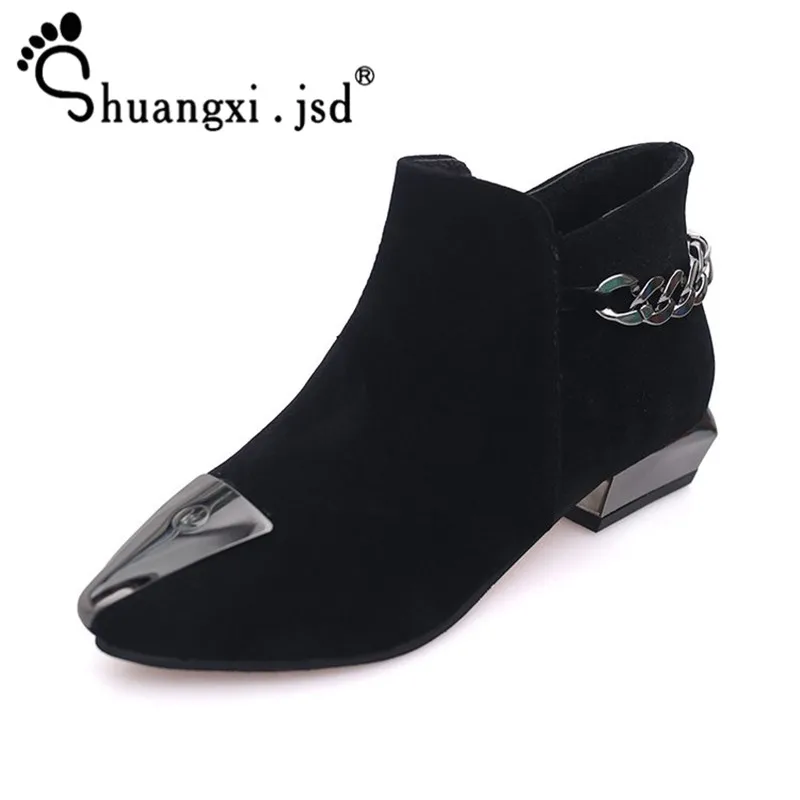 Shuangxi.jsd 2018 Winter Shoes Women Excellent Matte