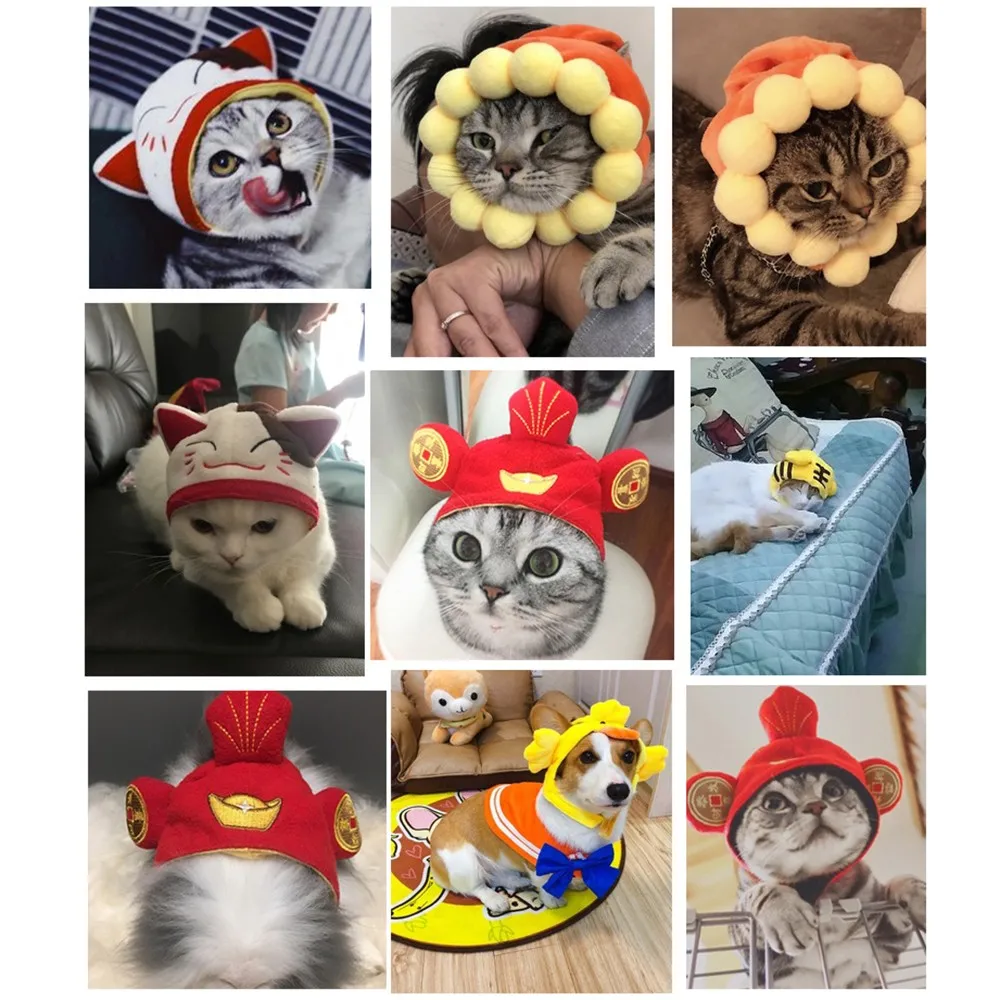 Хлопковая шляпа для животных декоративные вечерние кепки кошек/маленьких собак