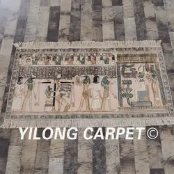 Yilong 2х4 300 Линии эксклюзивных старинные рукоделие ковры ручной работы области Египет Pattern шелковый ковер (LH111A2x4)