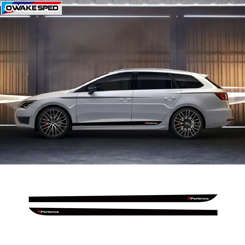 

Car Styling Door Side Stripes Auto Body Decor Stickers X perience Sport Vinyl Decal For Seat Leon 5 doors 2013 2014