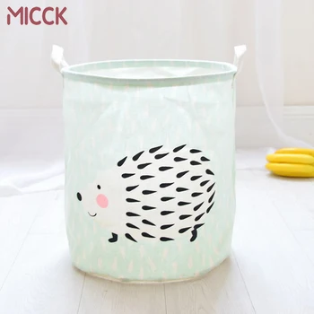 

MICCK Cartoon Big Castle Laundry basket Handle Dirty Clothes Toy Desk Cotton Multi-Functional Living Room Debris Storage Basket