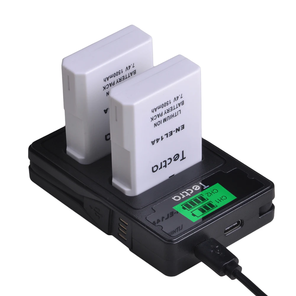Billig 4PCS 1500mAh EN EL14A EN EL14 ENEL14 Batterie für Nikon D3100 D3200 D3300 D3400 D3500 D5600 D5100 D5200 P7000