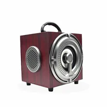 Ретро деревянный bluetooth-динамик беспроводной стерео бас громкоговоритель hi-fi громкоговоритель громкой связи микрофон TF AUX 3D объемный динамик