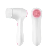 Уход за лицом очищающий лосьон щетка двухсторонняя силиконовая мини Портативный 3D с двумя лезвиями вибрирующее массажное средство для отшелушивания для лица инструмент для ухода за кожей