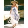 Jastie-robe longue brodée, tenue longue de plage pour femmes, sans bretelles, élastique au dos, décontracté ► Photo 3/6
