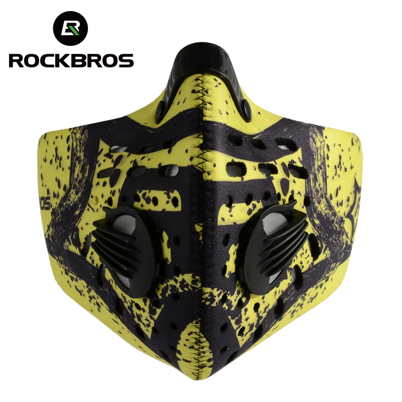 

ROCKBROS Cycling Bike Bicycle Face Cover Activated Carbon Haze Anti-dust Filter Breathable Protection Mouth-Muffle Dust Mask