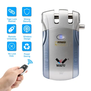 

Wireless Security Invisible Keyless Entry Door Lock Home Smart Remote Control with 4 Remote Keys electronic door lock