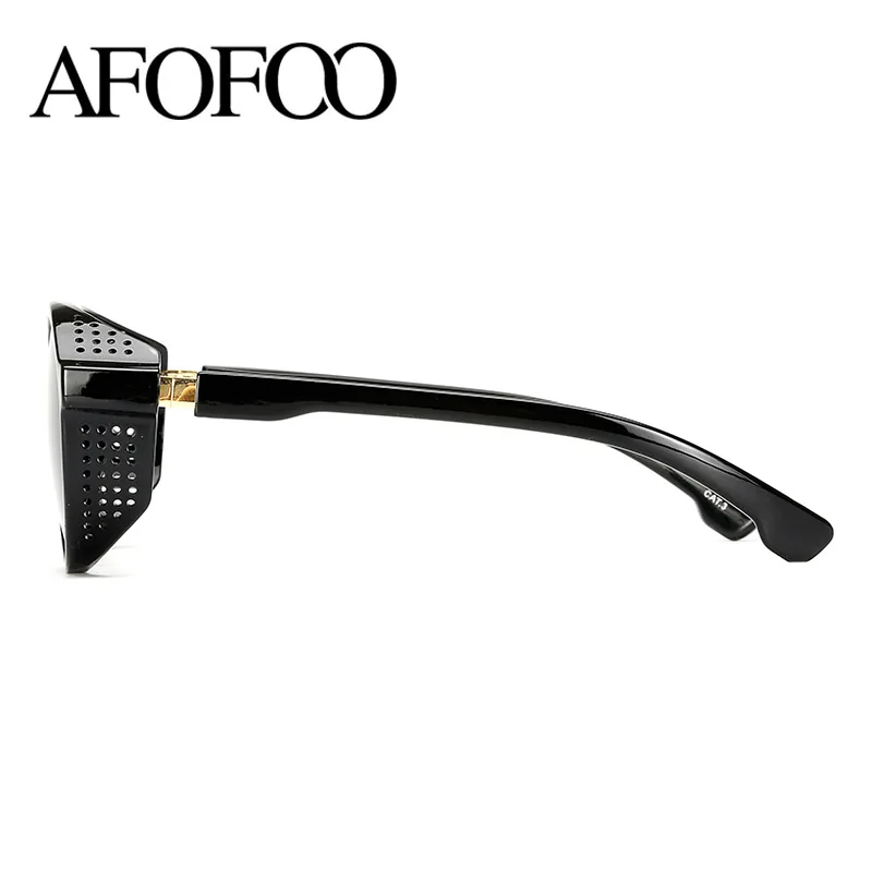 AFOFOO, новинка, модные мужские солнцезащитные очки, Ретро стиль, стимпанк, роскошные, брендовые, дизайнерские, для мужчин и женщин, зеркальные, солнцезащитные очки, UV400, оттенки, очки