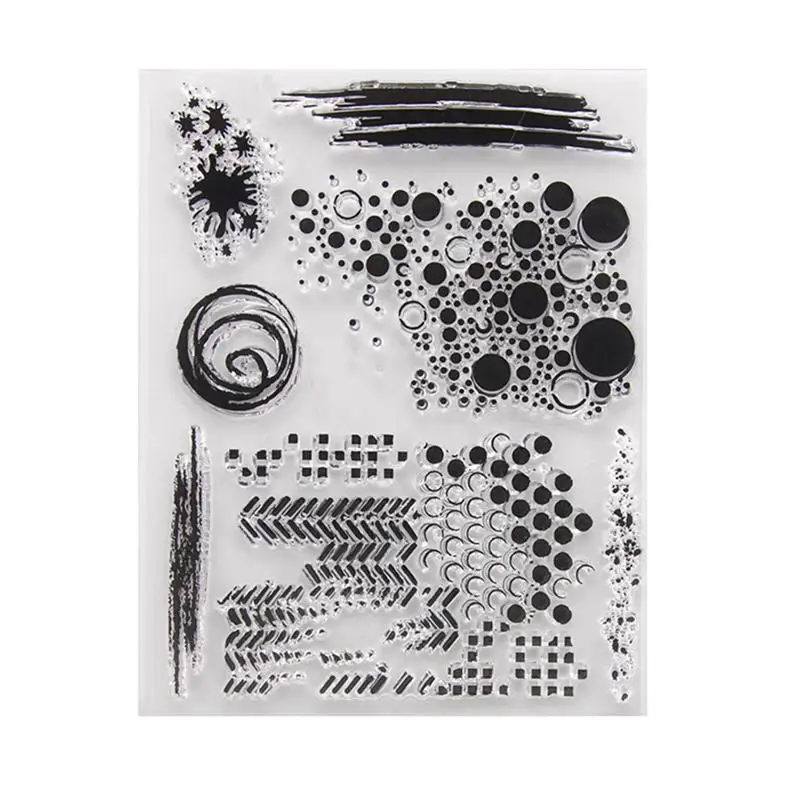

1pc Clear Stamp Dot Transparent Round Cling Seal Sheet Scrapbook Embossing for Photo Album DIY Decoration Craft Card Making
